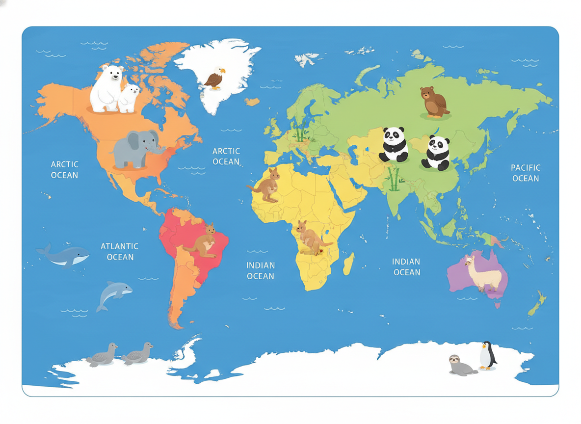 Continents and Oceans in the classroom