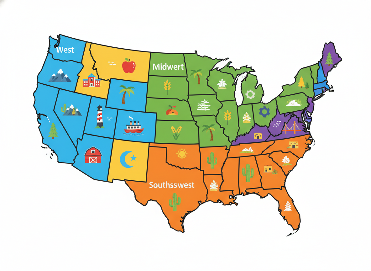 US Regions in the classroom