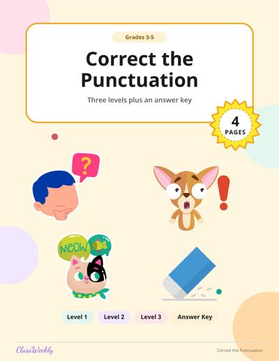 Correct the Punctuation
