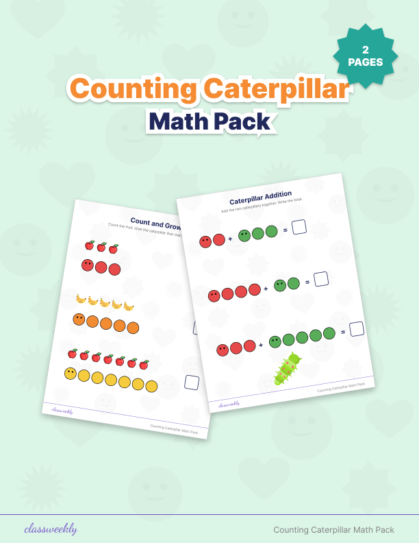 Counting Caterpillar Math Pack
