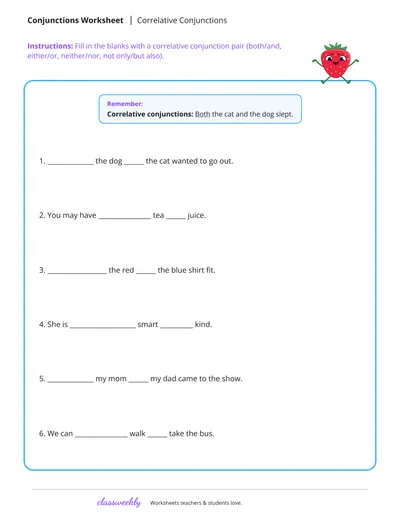 Correlative conjunctions
