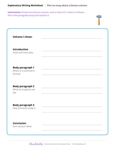 Plan an Essay - Volcanoes & Earthquakes