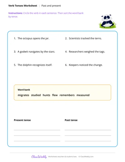 Verb Tenses - Past and Present