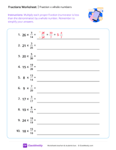 Fraction x Whole Numbers