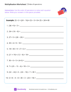 Order of operations