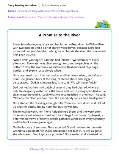 A Promise to the River (Fiction Passage)
