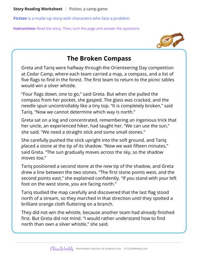 The Broken Compass (Fiction Passage)