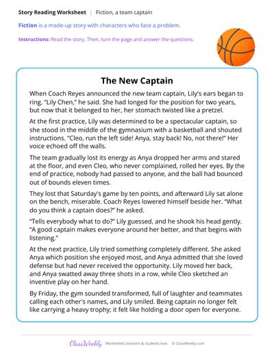 The New Captain (Fiction Passage)