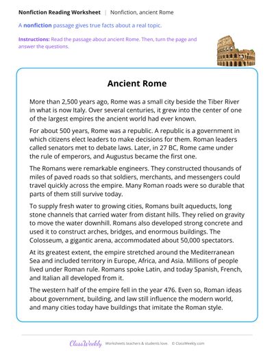 Ancient Rome (Nonfiction Passage)