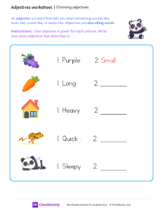 Choosing Adjectives
