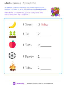 Choosing Adjectives