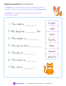 Using Adjectives