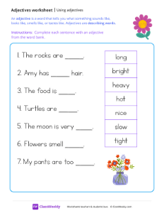 Using Adjectives
