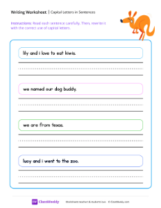 Capital letters in sentences
