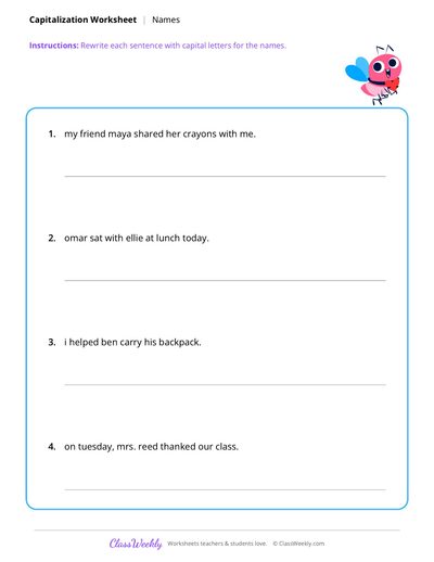 Capitalize Names - Friendship & Kindness
