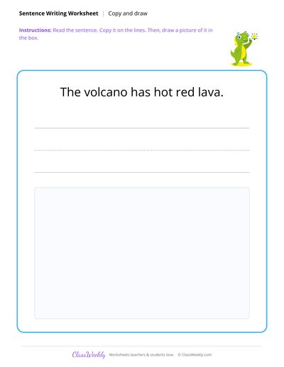 Copy and Draw - Volcanoes & Earthquakes