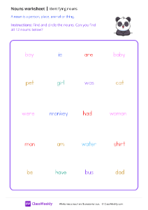 Identifying Nouns