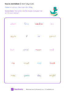 Identifying Nouns