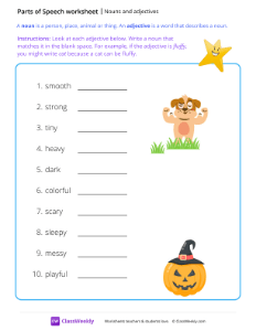 Nouns and adjectives