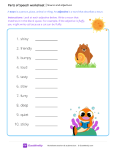 Nouns and adjectives