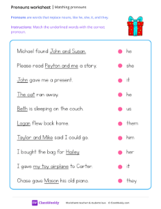 Matching Pronouns