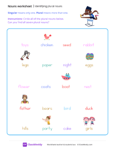 Identifying Plural Nouns