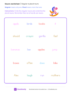 Singular vs Plural Nouns