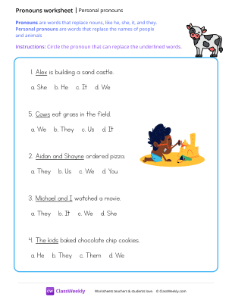 Personal Pronouns