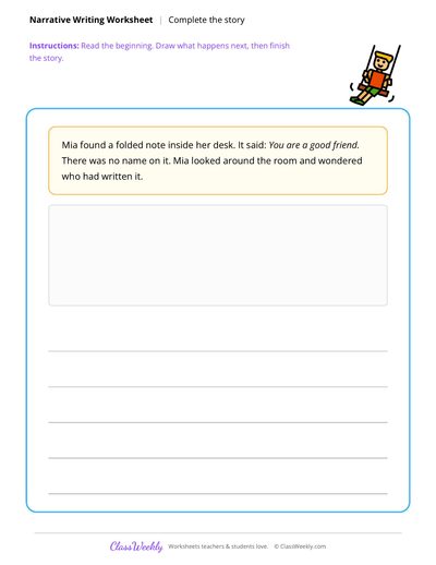 Complete the Story - Friendship & Kindness