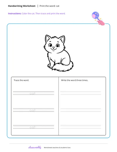 Print the word: cat