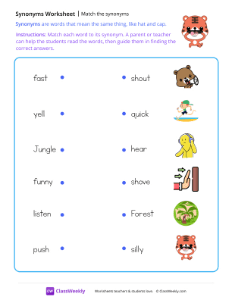 Match the synonyms