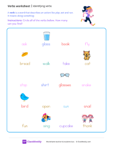 Identifying Verbs