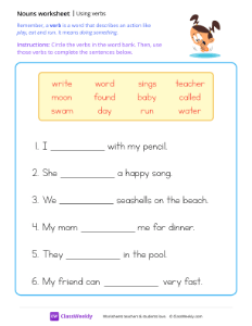 Using verbs