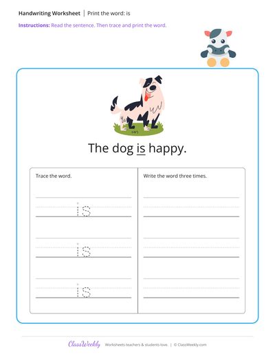 Print the word: is