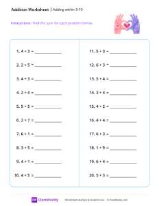 Adding within 10