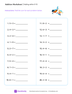 Adding within 10