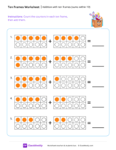 Addition with ten frames (sums within 10)