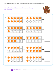Addition with ten frames (sums within 20)
