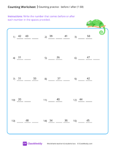 What comes before or after (1-50)