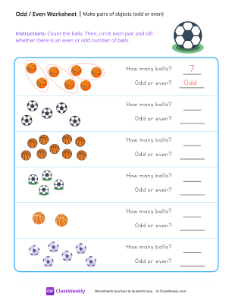 Make Pairs of Objects (odd or even)
