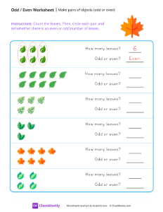 Make Pairs of Objects (odd or even)