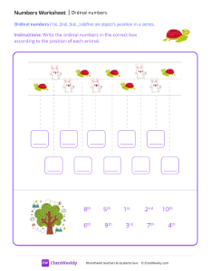 Ordinal Numbers
