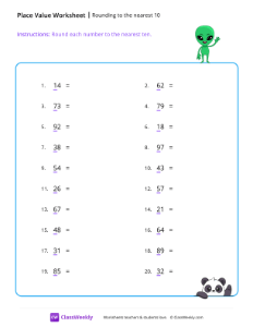 Rounding to the nearest 10
