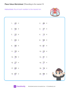 Rounding to the nearest 10
