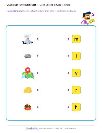 Picture to Letter - Volcanoes & Earthquakes