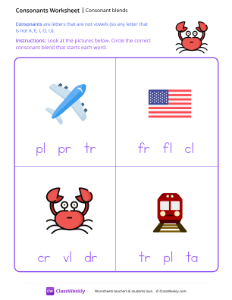 Consonant Blends