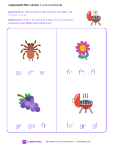 Consonant Blends