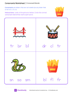 Consonant Blends