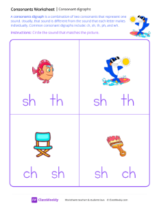 Consonant Digraphs