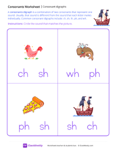 Consonant Digraphs